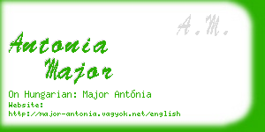 antonia major business card